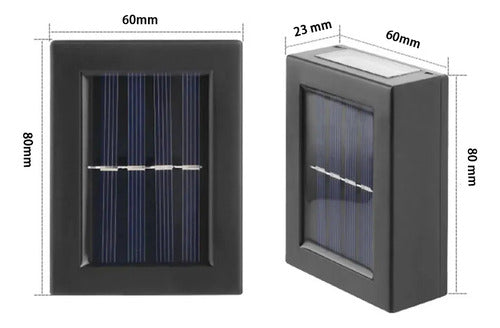 Aplique Led Solar 2p Frío Negro