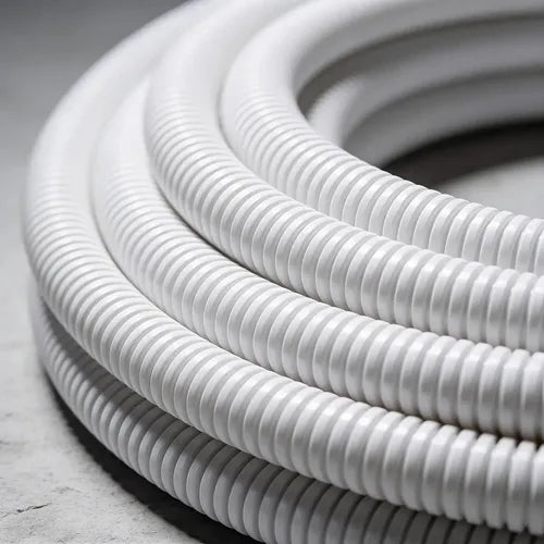 Caño Corrugado Blanco Pvc 7/8 22mm 25mts Tecnocom Modelo Clv2225