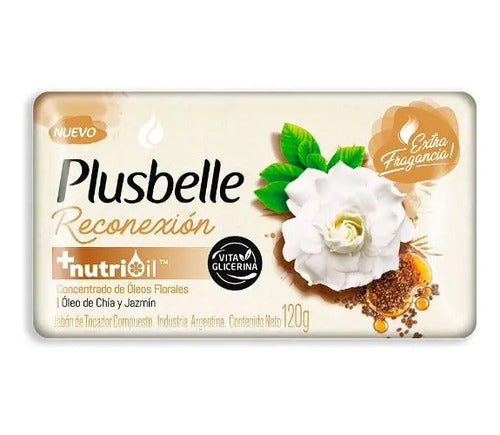 Jabón Tocador Plusbelle Barra 120g Glicerina Uso Diario