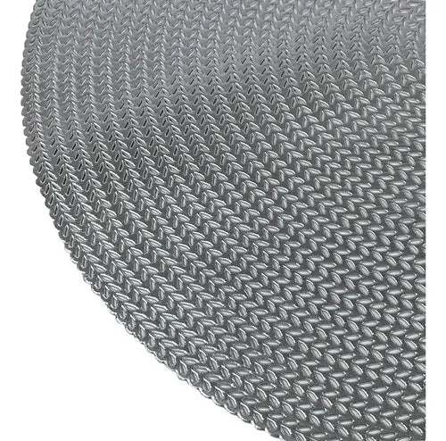 Individual Mantel Mesa Platos Decorativo Redondo 38cm X6 Color Plateado Luna
