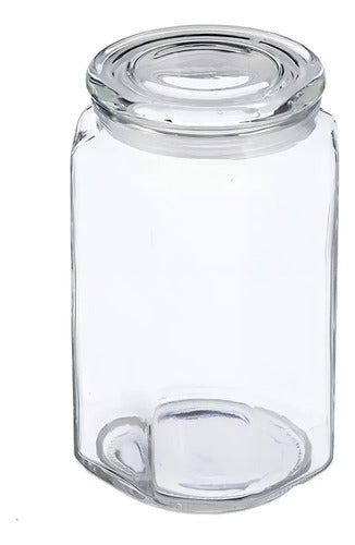 Frasco de Vidrio Hermético Hexagonal FR 1,4L Transparente · 15804 · foto 03