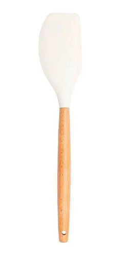 Espátula De Silicona Para Repostería Con Mango De Madera - Trendy Corner Cream Espatula Redonda
