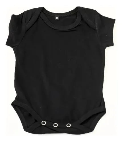 Body de Bebé Algodón Jersey Básico Manga Corta Negro 3 a 6 Meses T2 · 17205 · foto 01