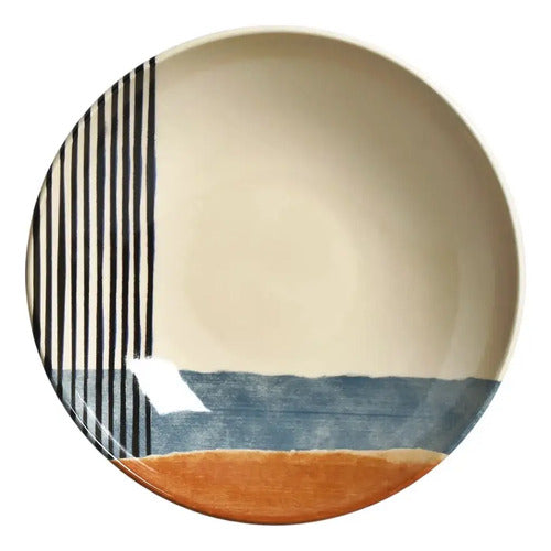 Plato Coup Abstract Con Fondo, 21 Cm - Porto Brazil