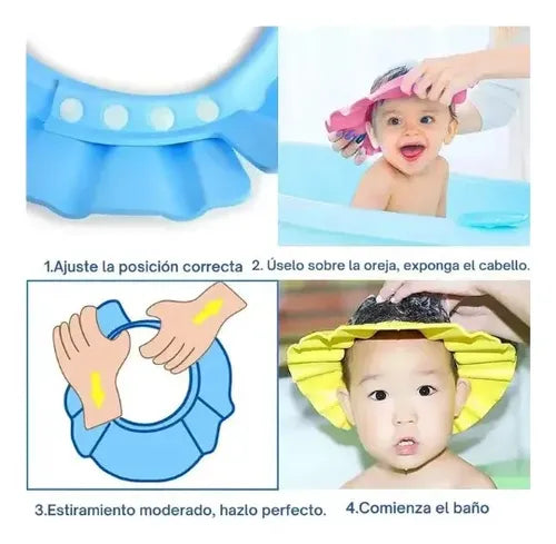 Gorro de Ducha Corona Protege Ojos Gadnic para Bebés y Niños Rosa · 16552 · foto 05