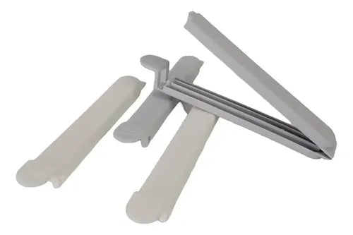 Broches Cierre Hermético Bolsas Clips Comidas Cocina X4 Gris y Blanco · 18680 · foto 06