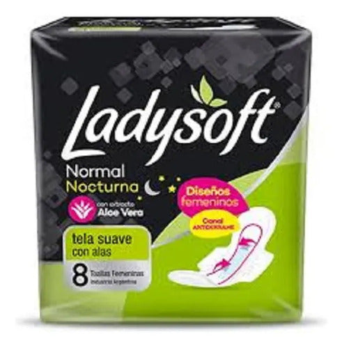 Toallitas Ladysoft Normal Nocturna 8 Unidades