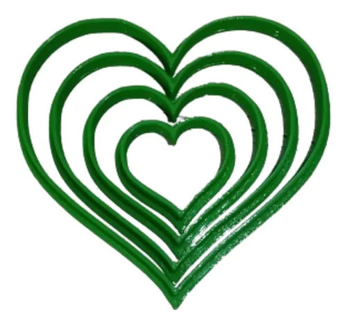 Moldes Cortantes Corazones 4p