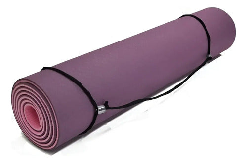 Mat de Yoga y Pilates GMP de TPE Antideslizante con Correa Violeta · 16896 · foto 01