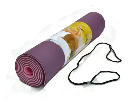 Mat de Yoga y Pilates GMP de TPE Antideslizante con Correa Violeta · 16896 · foto 02
