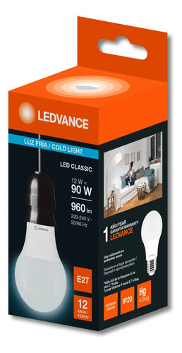 Pack X 10u Lámpara Led Osram Ledvance 12w Luz Blanco Frío