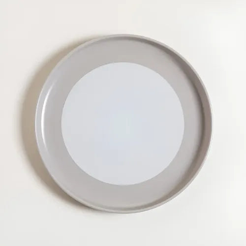 Plato Postre Cerámico Slm Beige Blanco 20 Cm Línea Dalian Apto Lavavajillas