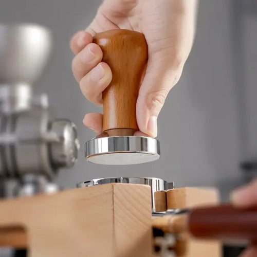 Tamper de Acero Inoxidable 58mm Barista Peipe Madera · 15847 · foto 04