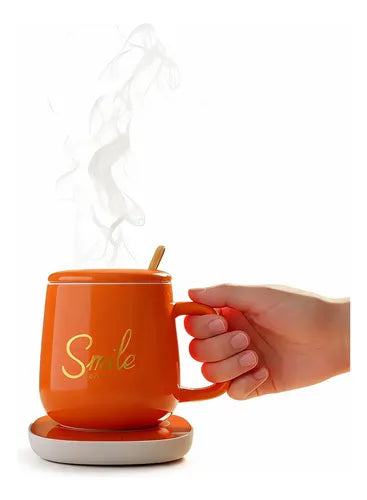 Taza Con Calentador Eléctrica Taza Café / 4 Colores Blanco