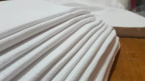 Repasador De Cocina Gourmet Algodón 48x58 Cm X 12 U Blanco Blanco Liso