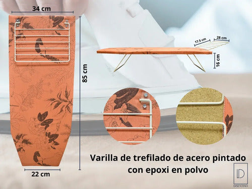 Tabla De Planchar Para Mesa Patas Posa Plancha Plegable Azul