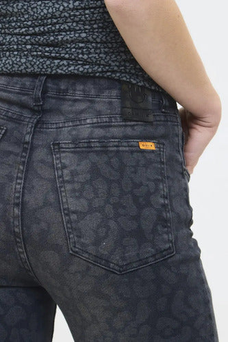 Jean Skinny Pantera Negro Chermix De Mujer Algodón Negro 28