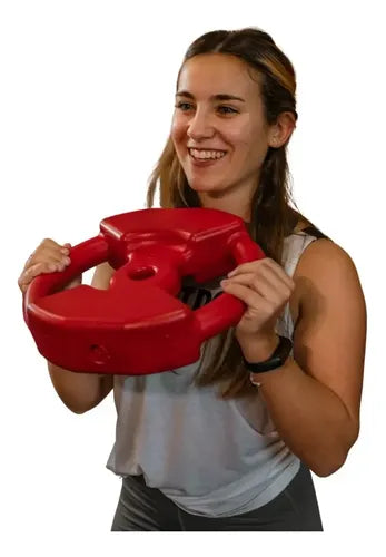4 Discos 5kg con Agarre 30mm Pvc Pesa Plástico Body Pump Rojo · 16831 · foto 06