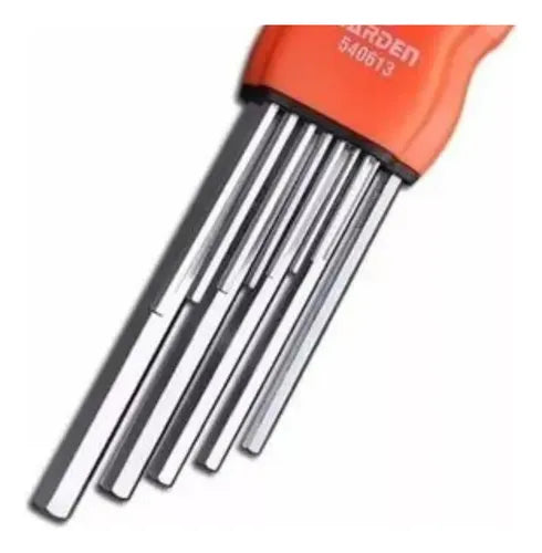 Juego De Llaves Allen 13pzas Pulgada Harden 540613 Largas Naranja