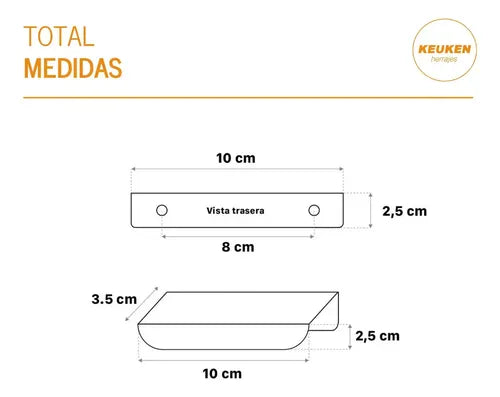 Manija Oval Radem 10cm Acero Dorado Mate Puertas Cajones Muebles Dorado Oscuro