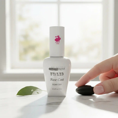Base Coat Esmalte Semipermanente Cherimoya Uv/led Transparente 15ml Blanco · 3771 · foto 05