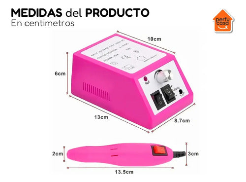 Torno Eléctrico Oryx OM-210 para Manicura y Pedicura Rosa Chicle · 17815 · foto 02