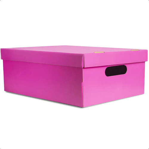 Caja Organizadora Gs Microbox Mediana 39 Fucsia Caja Mediana
