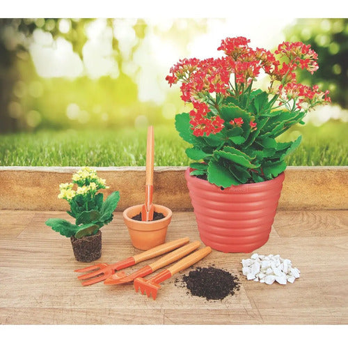 Kit 4 Piezas Herramientas Set Jardin Tramontina Para Maceta