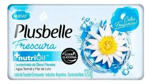 Pack X2u Jabon De Tocador En Barra Frescura Plusbelle 120g
