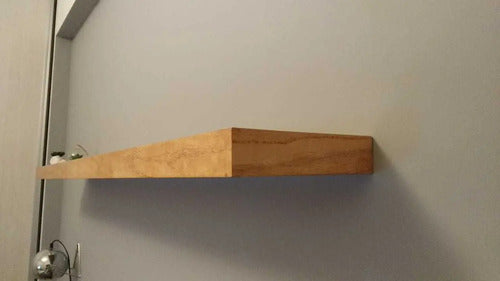 Estante Flotante 60x20 Enchapado Natural Nude