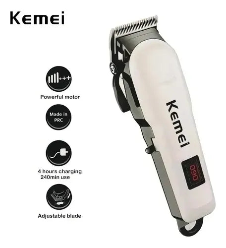 Recortadora de Barba y Pelo Kemei KM-809A Blanca y Negra · 17625 · foto 08