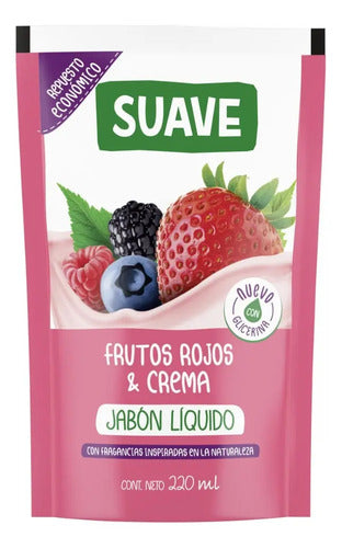Suave Jabon Liquido Repuesto Frutos Rojos & Crema 220ml