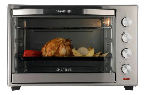Horno Electrico Smartlife Conveccion Spiedo 70l 6 Funciones