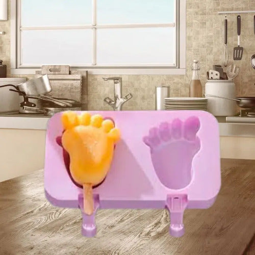 Molde Silicona Helado 2cavidades Pie