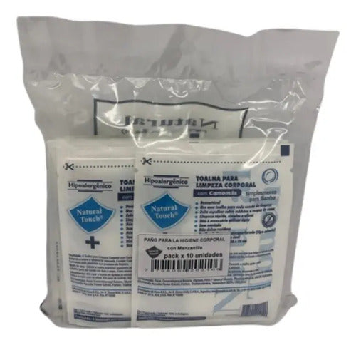 Paños Jabonosos Manzanilla Natural Touch Con Aloe Vera Pack 10 Unidades