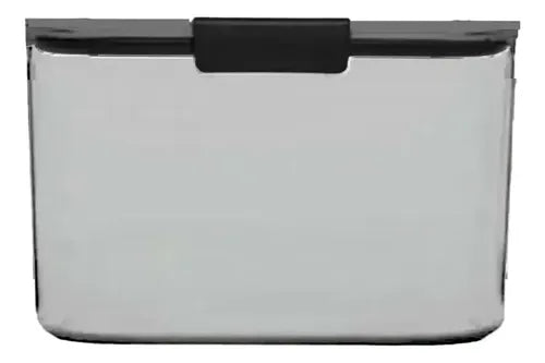 Contenedor Organizador Tapa Hermetica Acrilico Color Gris Gris