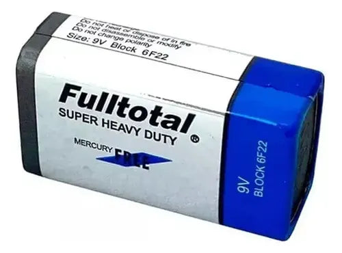 Batería 9v Fulltotal Super Heavy Duty Carbón Unica Unidad