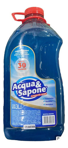 Jabón Líquido Ropa Blanca Y De Color Acqua & Sapone 3 Litros