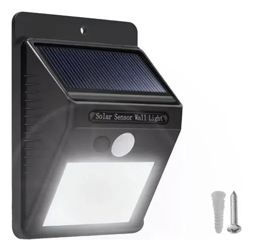 Reflector Solar Led Electroland 6w Exterior Ip65 Sensor Movimiento Luz Fría Negro Blanco Frío