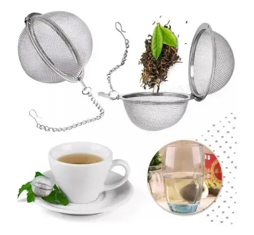 Infusor Té Con Cadena Bola Acero Inoxidable Mandarin
