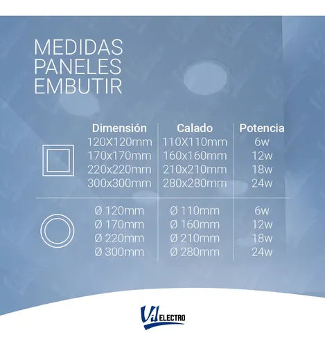 Plafón Led Cvluz Blanco 17cm Empotrable Techo 12w 6500k