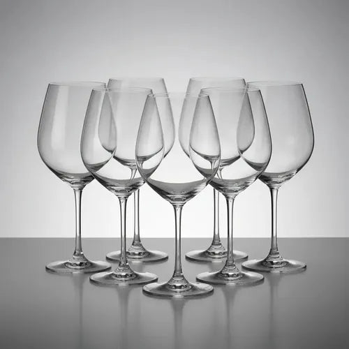 Set X 6 Copa Cristal Agua Vino Bohemia Sarah Titanium 520 Ml Color Transparente