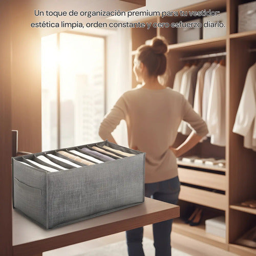Organizador De Tela Para Ropa 9 Divisiones Armario Plegable