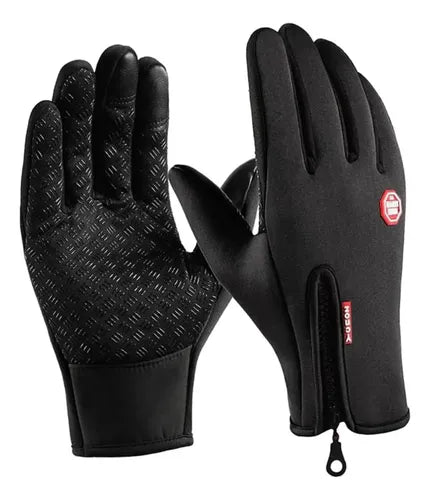 Guantes Moto Invierno Hkxy Táctiles Resistentes Agua Viento