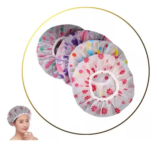 Gorro De Ducha Impermeable Floreado Jessamy Reutilizable Y