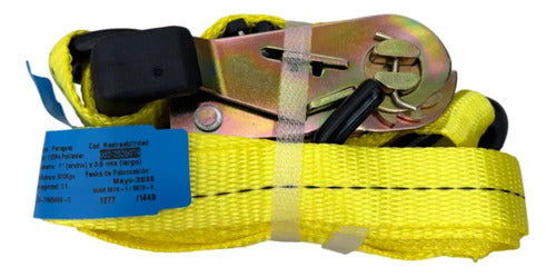 Cinta Amarre Criquet Traca 25mm X 3,60m Carga 800kg Amarillo