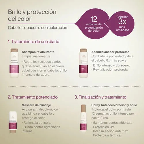Shampoo Natura 300ml Revitalizante Brillo Y Color