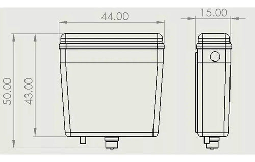 Mochila Deposito A Codo Plastica Simil Loza 12lts Sifolimp