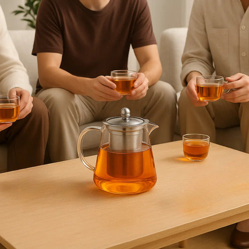 Tetera De Vidrio Borosilicato Con Infuso