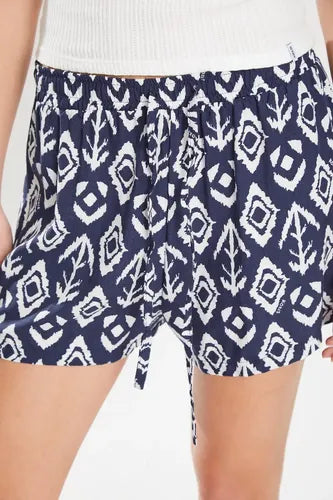 Short Tiro Alto Poplin Rayón Verano Koxis Mujer Midnight